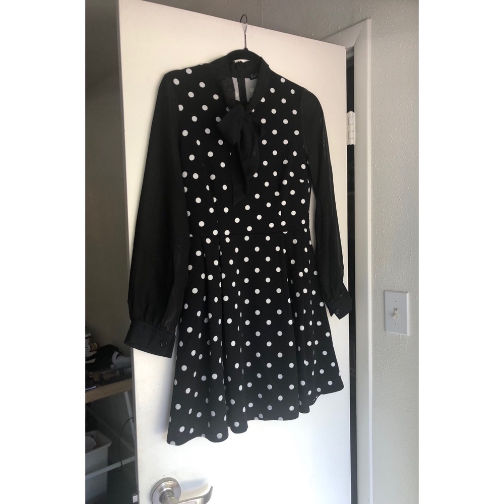 Fit & Flare Polka Dot Dress